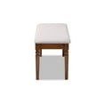 thumbnail image 3 of Giovanni Modern and Contemporary Grey Fabric Upholstered and  Wood Dining Bench, 3 of 5