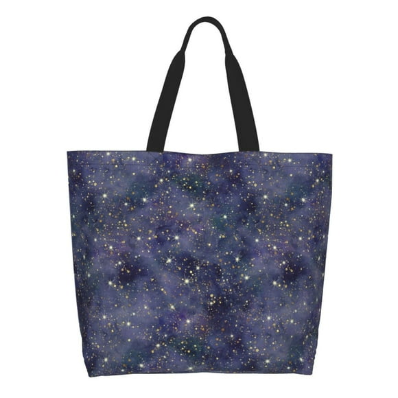 Gaeub Watercolor Indigo Tote Bags for Women,Large Capacity Bag Reusable Grocery Shoulder Bag with Inner Pockets
