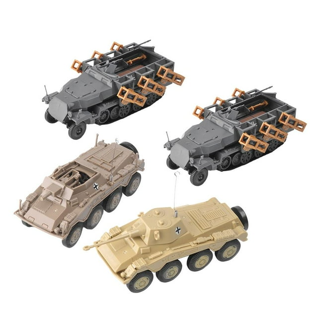 de Modelo de Montaje 4D de ículo de de 4 Piezas 1/72 Decoración de Escritorio Macarena Tanques en miniatura