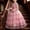 Pink 01, variant on Girls Maxi Gown Lace Long Sleeve Cinched Bow Belted A-Line Dress Tween Elegant Fluffy Mesh Tiered Layered Evening Dresses Pink 7-8 Years