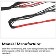 thumbnail image 3 of Cientrug Bow Accessories 12 Strands Weaving Bicolor Hunting Abrasion Resistant Fast for Flight Lightweight Easy Operation with Good Ductility Black red 68inch, 3 of 6
