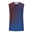 thumbnail image 4 of hlysgo Mens Graphic Tank Tops Casual Gradient Sleeveless Shirts Loose Fitting Crewneck Workout Running Tank Tops Gym Sleeveless Tees Wine,Size L, 4 of 5