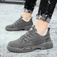 thumbnail image 2 of Xiaoxatg Men's Casual Shoes Winter Style Comfortable Warm Work Footwear for Everyday Use 8.5 Grey, 2 of 9