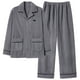 thumbnail image 1 of Kalauyu Mens Pajamas Set Long Sleeve Soft Fleece Fluffy Sleepwear Winter Warm Pjs Lounge Sets Flannel Sleepwear with Pockets, 1 of 3