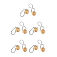 thumbnail image 1 of yingyy 1/2/3/5 2 Pièces Rideau Tieback Ronde Polyester Remplacement Simple Style Ménage Cuisine Parasol Drapé Fixation Fixation Or 5PCS, 1 of 6