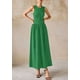 thumbnail image 5 of Vestido PRETTYGARDEN 2025 Verano Maxi sin mangas Verde Talla Grande, 5 of 8