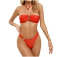 thumbnail image 2 of Daisyyozoid Maillot de Bain Femme Grande Taille Mode Bikini Uni et Imprimé Ensemble Séparé, 2 of 5