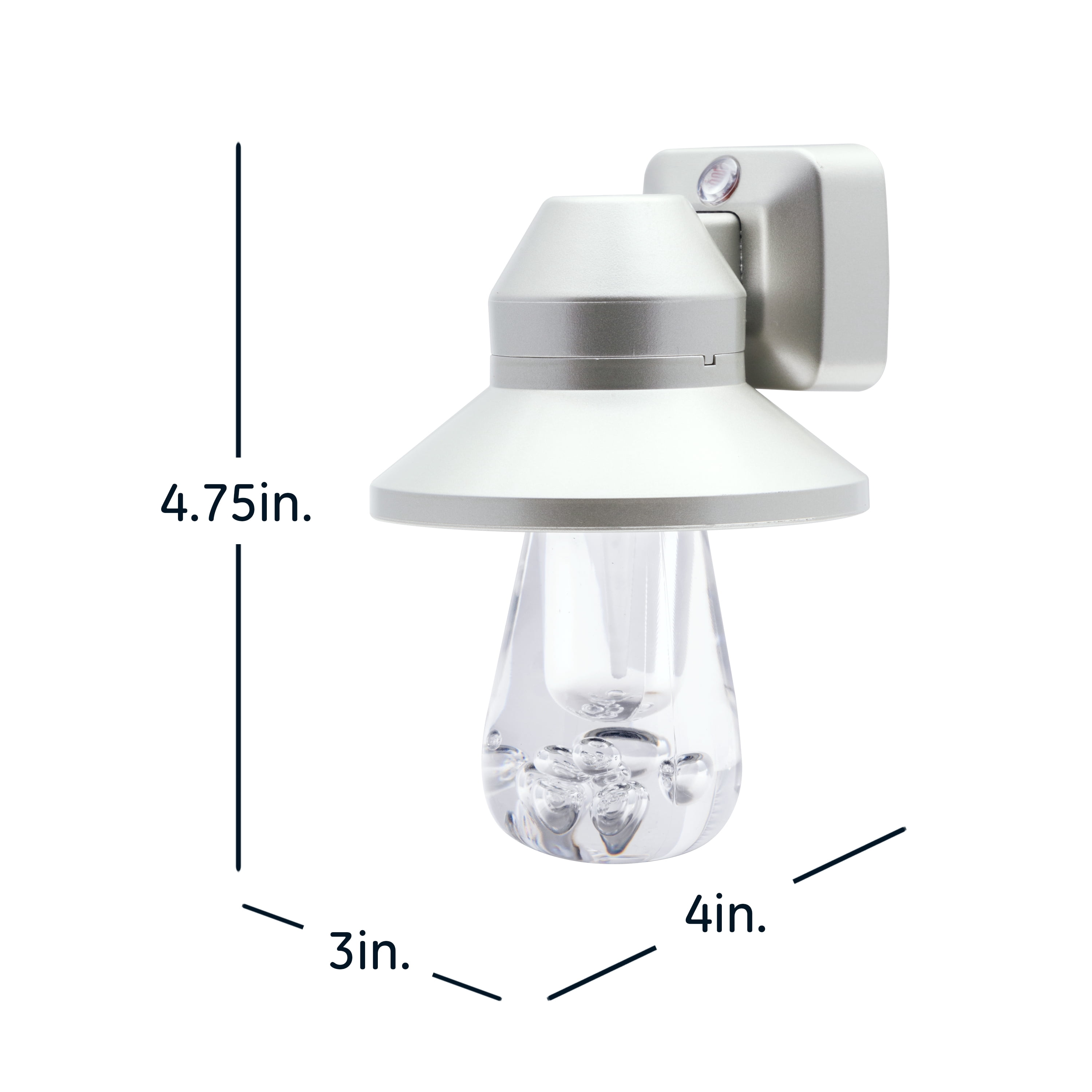 GE Vintage LED Night Light, Plug-In, Dusk to Dawn, Silver Hood, 41417