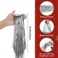 thumbnail image 2 of 3000 Strands Silver Tinsel Icicles for Christmas Tree Tinsel Christmas Tree Xmas New Years Eve Festivals Decor Birthday Party Supplies, 19.6in/50cm, 2 of 7