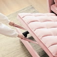 thumbnail image 5 of 3 in 1 Sleeper ,55" Modern Velvet Convertible Pull Out Bed, Loveseat with 2 Toss Pillows and Adjustable Backrest for ,Pink, 5 of 8