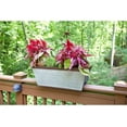 thumbnail image 4 of Southern Patio 24 Inch Westlake Outdoor Deck Rail Textured Resin Garden Flower Herb Planter w/ UV Protectors, Rustic Galvanized 2 Pack, 4 of 4