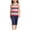 Navy-11, variant on Girls 1-12Y 2-Piece Rainbow Stripe Outfit Sleeveless Tank Top & Ruffle Hem Capri Pants Summer Loung Set