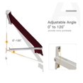 thumbnail image 5 of 6' Retractable Window Awning - Manual Drop Arm Sun Shade for Patio, Balcony, Wine Red, 5 of 9