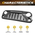 thumbnail image 4 of AMERICAN MODIFIED Front Grille with Lights for 07-18 Jeep Wrangler JK, 4 of 13