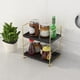 thumbnail image 4 of Organizador de mostrador de baño FsyueYun, tocador de 2 niveles, dorado y negro, 4 of 6
