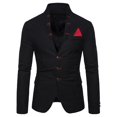 thumbnail image 1 of Yynuda - Chaqueta de traje de tres botones para hombre, personalizada, a la moda, con cuello levantado, 1 of 1