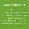 thumbnail image 6 of Adult Wipes Extra Large Scented - Skin-Friendly Incontinence Wet Wipes for Adults & Elderly No-Rinse Disposable Washcloths - 8x13" 4 Packs of 60 (240 Wipes), 6 of 8