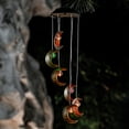 thumbnail image 3 of 1pc Campana de Viento Nueva Luna Luz Solar para Exterior Patio Lámpara de Jardín Hueca Estilo Vintage Europeo Colgante de Campana de Viento de Luna Luz Decorativa de Ambiente Paisajístico Luz Solar, 3 of 7