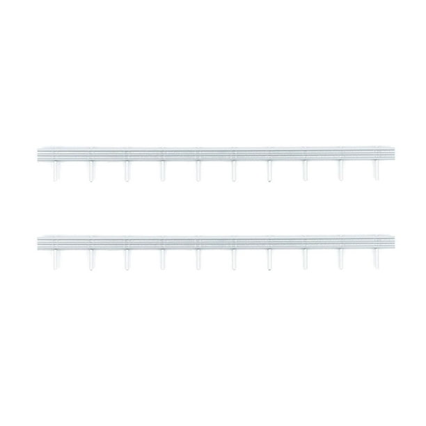 2 barandillas para maquetas de carreteras, proyectos arquitectónicos, vallas de carretera a escala 1:87, mesa de arena arquitectónica, decoraciones Plata