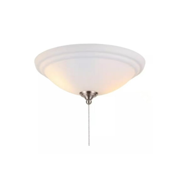 Hampton Bay 2-Light White Glass Bowl Ceiling Fan LED Light Kit