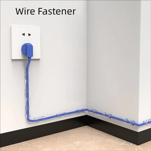 100 Pieces Clear Cable Clips Cord Organizer, Adhesive Wire Holder for Desk, Wall and Home Cable Management, Multi Size Cord Clips