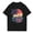 02-Black, variant on Blouses for Women Plus Size Soft Loose Fit Round Neck Casual Short Sleeve Hawaii Tropical Graphic Classic Gray Size 3XL