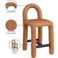 thumbnail image 2 of Meridian Furniture Amari Cognac Vegan Leather Stool, 2 of 9