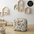 thumbnail image 2 of Sweet Jojo Designs Vintage Floral Pink Green and Yellow Unstuffed Ottoman Pouf Cover, 2 of 6