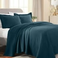 thumbnail image 6 of Superior Fleur De Lis Cotton Decorative Bedspread and Sham Set, Twin, Deep Sea, 6 of 10