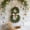 Bunny Wreath, variant on Easter Bunny Shaped Wreath with Bow and Green Leaves, Spring Rabbit Wreath for Front Door Window Wall, Cute Farmhouse Outdoor Decor for Easter Celebration, 1 Count
