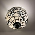 thumbnail image 3 of Tiffany Ceiling Lights Fixture White Stained Glass Flowers LED Bulbs Included for Living Room Bedroom 12”W*12”D*12”H, 3 of 4