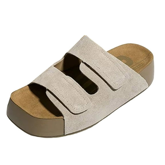 Mostsola Platform Clogs for Women Cork Footbed Slip on Shoes Open Toe Mules Slides Sandals