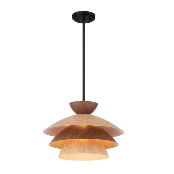 Meridian M7039MBK 1-Light Pendant in Matte Black