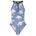 thumbnail image 3 of Cinnamoroll Women's One Piece Swimsuit High Neck Tummy Control Swimwear Bathing Suit, 3 of 7