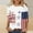 008 Multicolor, variant on Women's 3/4 Sleeve American Flag Print T-Shirt Casual Round Neck Patriotic Shirt Top for Independence Day