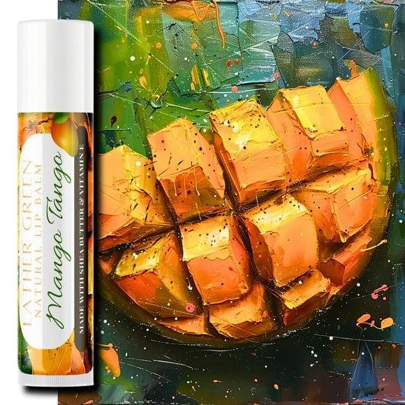 Mango Tango Natural Lip Balm, Pack of 3 by LatherGreen