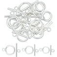 10 Sets Stainless Steel Toggle Clasps & Tbar Clasps for Necklace Bracelet Jewelry Making Silver