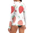 thumbnail image 5 of joogoo Womens UPF 50+ Rash Guard Cute Strawberry Long Sleeve UV Protection Sun Shirts Tops M, 5 of 7