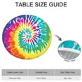 thumbnail image 6 of Colorful Tie Dye Pattern Round Fitted Tablecloth with Elastic Edge,Dining Table Cover Waterproof,Outdoor Round Tablecloth for Camping,Dining,Indoor and Outdoor, 6 of 7