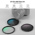 thumbnail image 2 of Kit de filtros para lente NEEWER de 52 mm UV, CPL y ND8 con estuche, 2 of 8