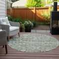 thumbnail image 6 of Addison Rugs Chantille Indoor/Outdoor Traditional Oriental Taupe Washable Round Rug, 8' x 8', 6 of 6