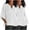 White, variant on Timegard Womens Tops 2pc Plus Size 3/4 Sleeve Drop Shoulder Loose Casual Lightweight Side Split Blouse