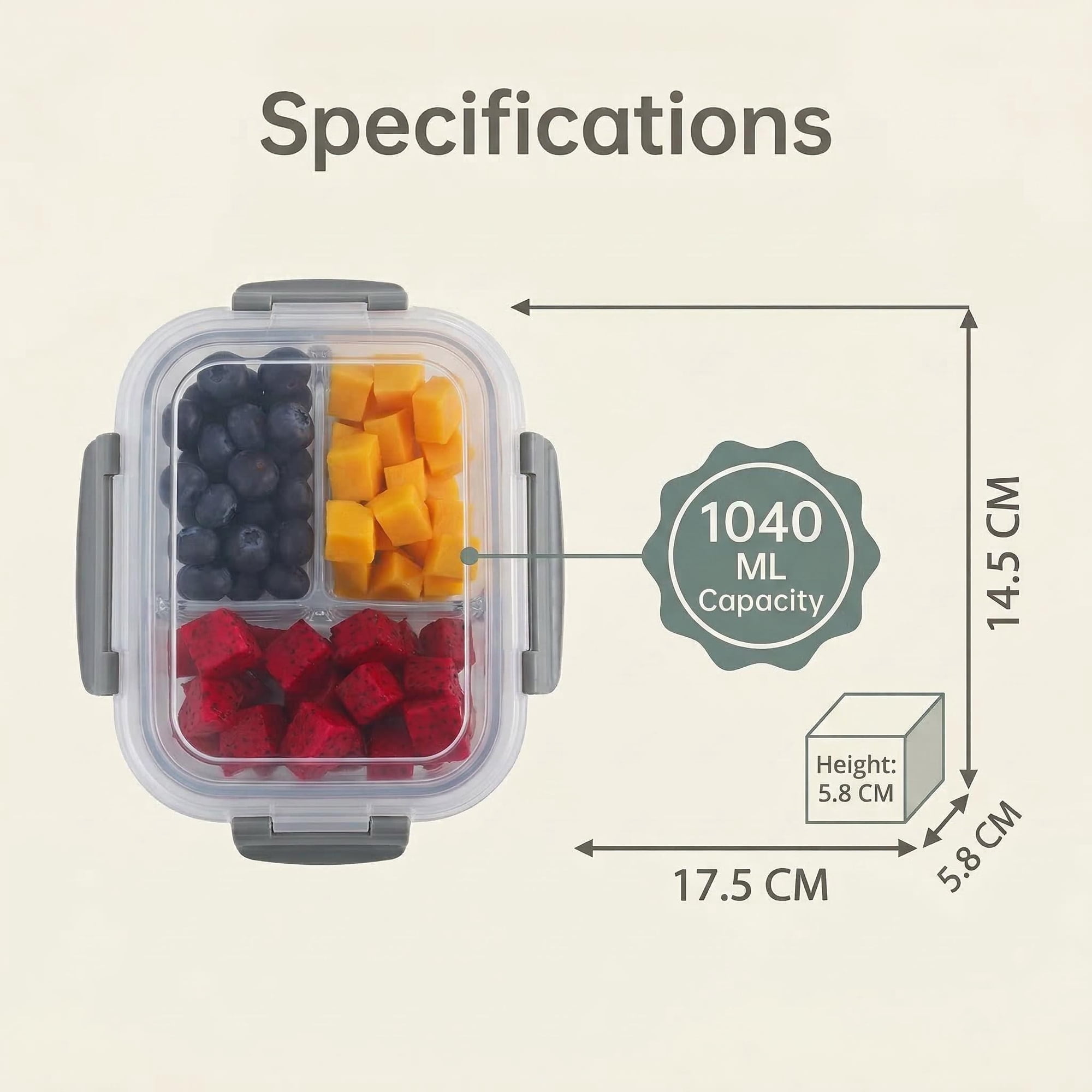 8 Pcs Glass Food Storage Containers