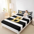 thumbnail image 3 of Erosebridal Bowknot B Letter Kids Full Size Sheets, Modern Abstract Bed Sheets, 4-Piece, 3 of 5