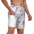 thumbnail image 3 of Goofa Lilies Flowers Printed Men's Swim Trunks Board Shorts Quick Dry Mens Swimming Trunks with Compression Liner,Breathable Fit Hawaii Beach Shorts-X-Large, 3 of 9