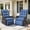 Blue-2pcs, variant on COMLAX FIELD Outdoor Wicker Recliner with Adjustable Back and Footrest, Rattan Reclining Lounge Chair