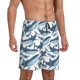 thumbnail image 2 of Balery Cute Shark Pantalones cortos de pijama de punto de algodón para hombre con cinturilla y bolsillos-XX-Large, 2 of 6