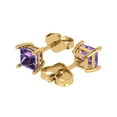 thumbnail image 2 of Clara Pucci 1.5Ct Alexandrite Princess Cut VVS1 Push Back Stud 18k Solid hypoallergenic Gold Designer Earrings For June, 2 of 7