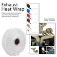 thumbnail image 5 of BOROCO Colector de Escape Envoltura de Calor Cinta de Envoltura térmica 5m Cinta de Aislamiento del automóvil Envoltura de Calor de Escape Resistencia a Altas temperaturas con 4 Bridas(Blanco), 5 of 5