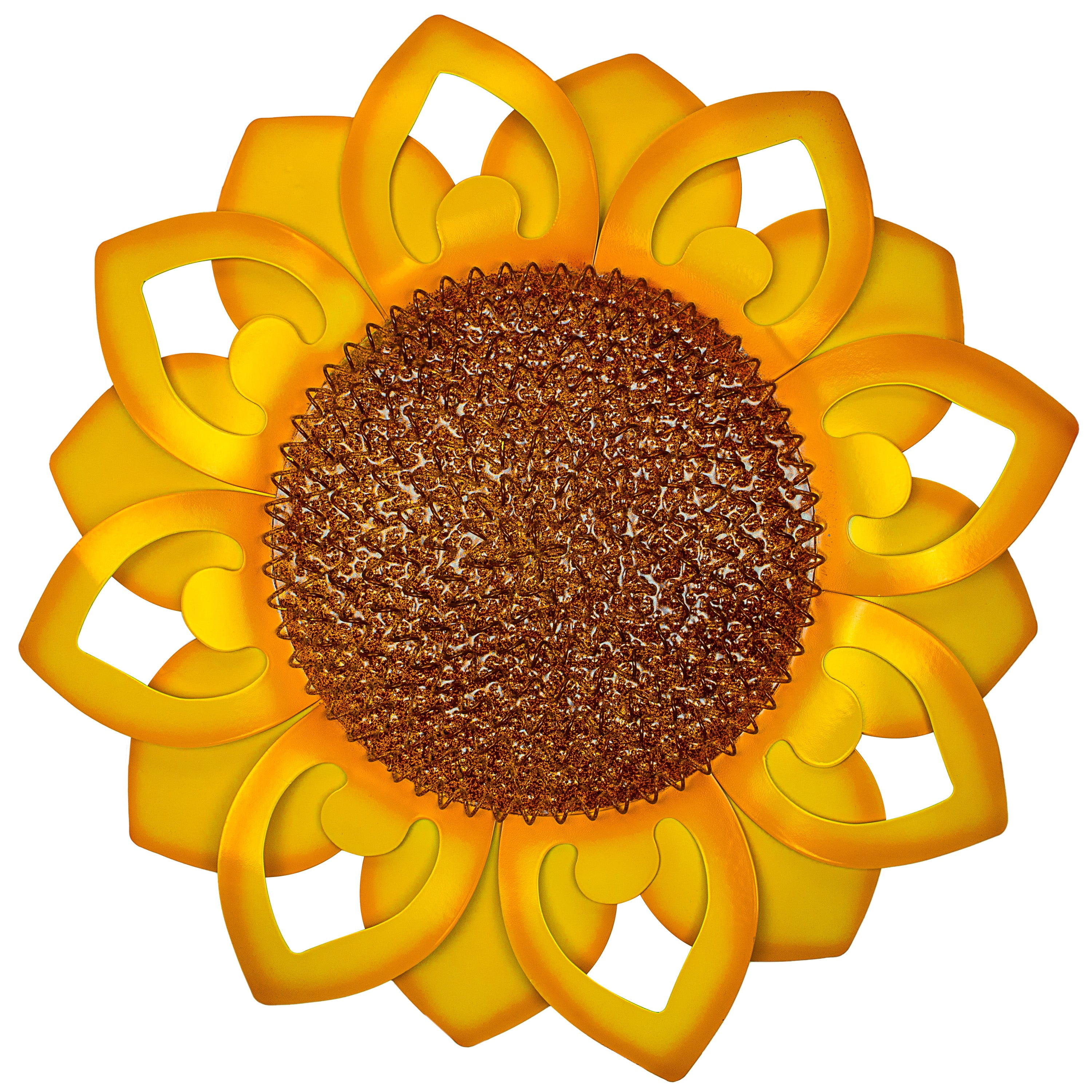 ARZN '22inch' Metal Sunflowers Wall Decor Metal Wall Art Artificial